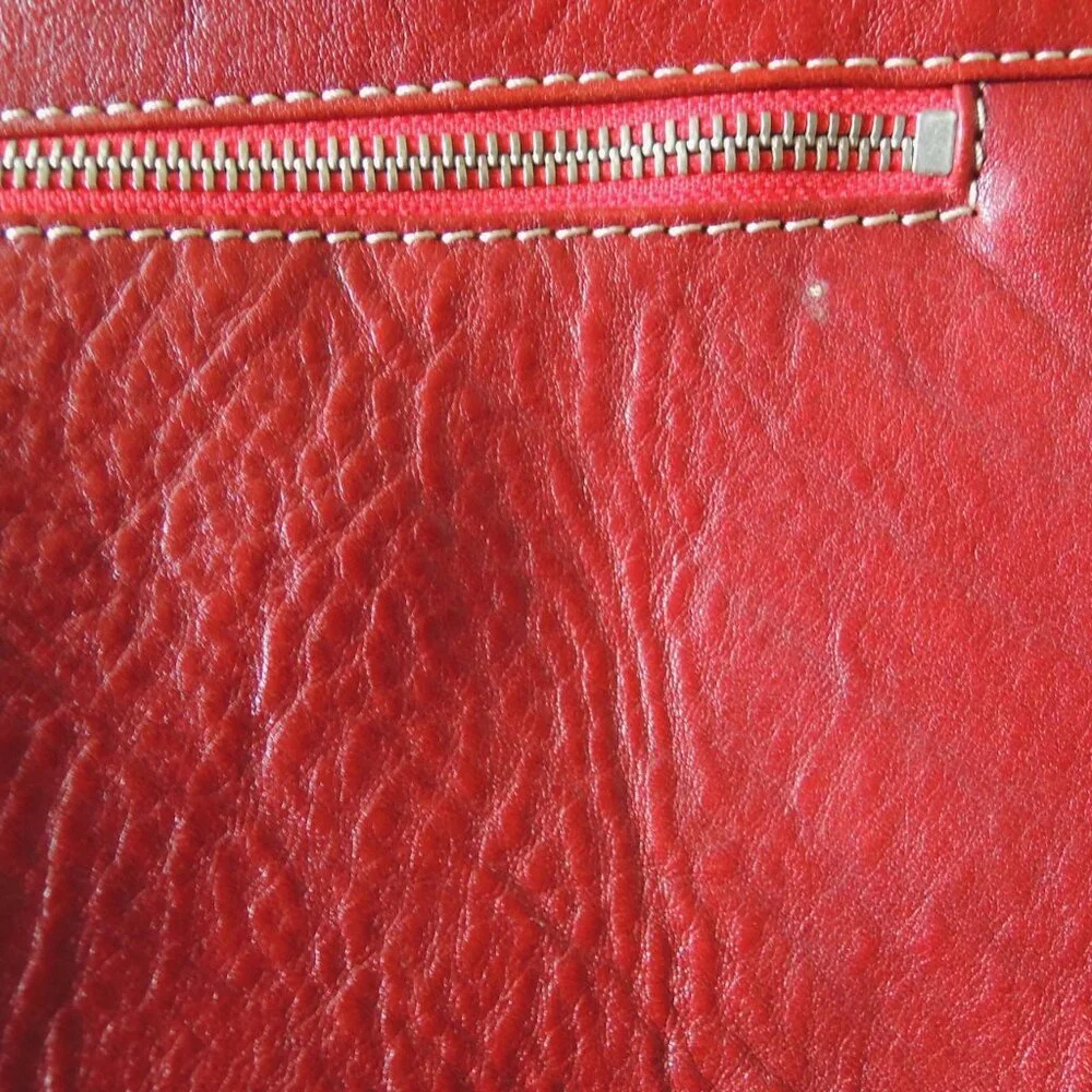 Ellington Red Leather Academia Professional Laptop Shoulder Bag